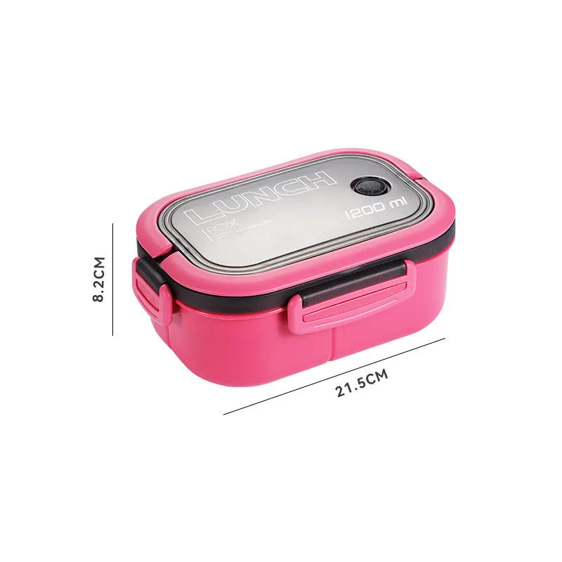 Kitchen Supplies: Single-layer, Double-layer Portable Fruit Food Box, Lunch Box with Fork Spoon and Spoon Preservation Box