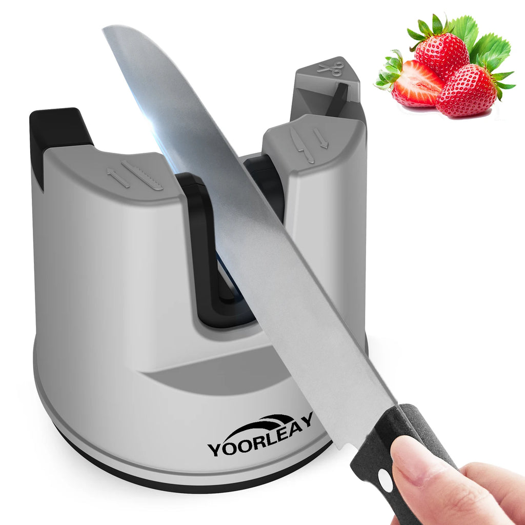 Manual Knife Sharpener – Suction Cup V-Slot for All Knives