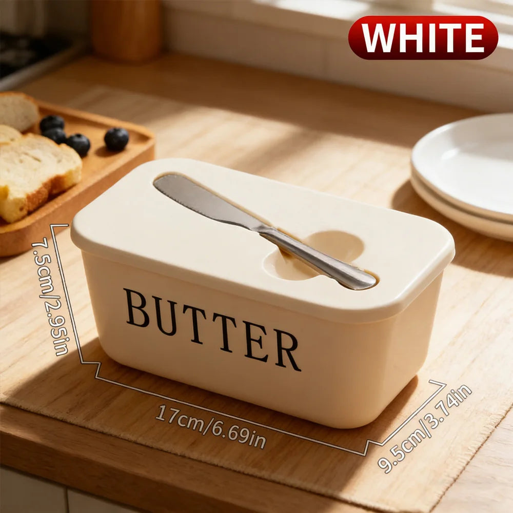 Kitchen Butter Cheese Fridge Storage Box with Tools Large Capacity Organizer for Home Use