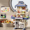 Kitchen Toys Plastic 's Kitchen Set Music Faucet Sink Mini Pretend Play Toy DIY Function Kitchen Counter Play Set Role Play