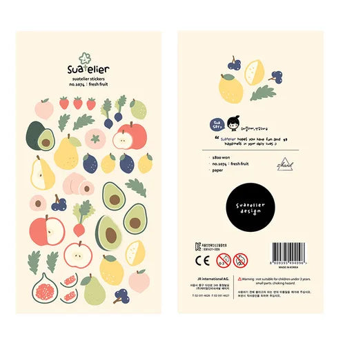 Food-Themed Scrapbook Stickers – Korean Craft Stickers