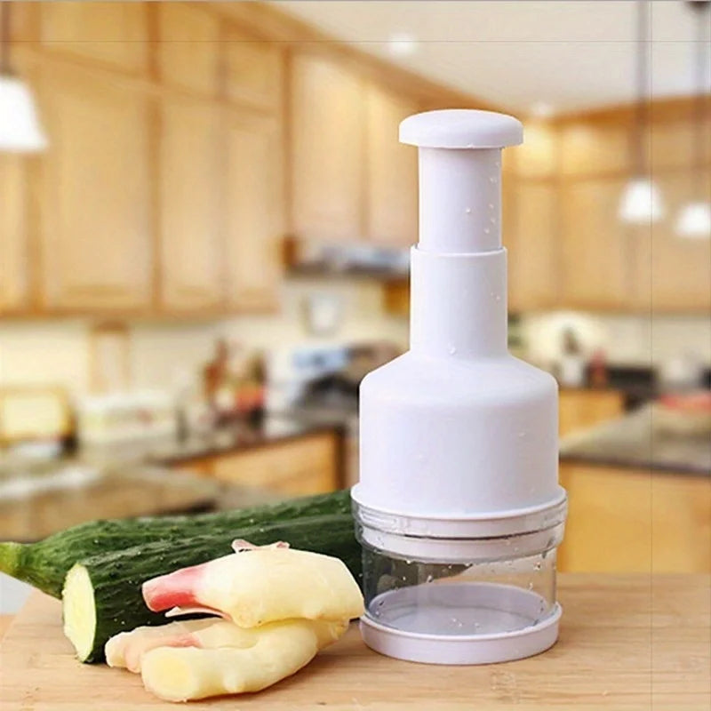 Manual Food Chopper – One-Pull Vegetable Mincer