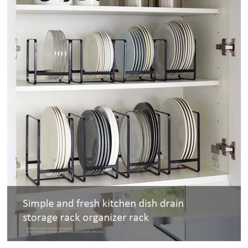 Cabinet Dish Rack – Countertop Plate & Drain Storage Shelf