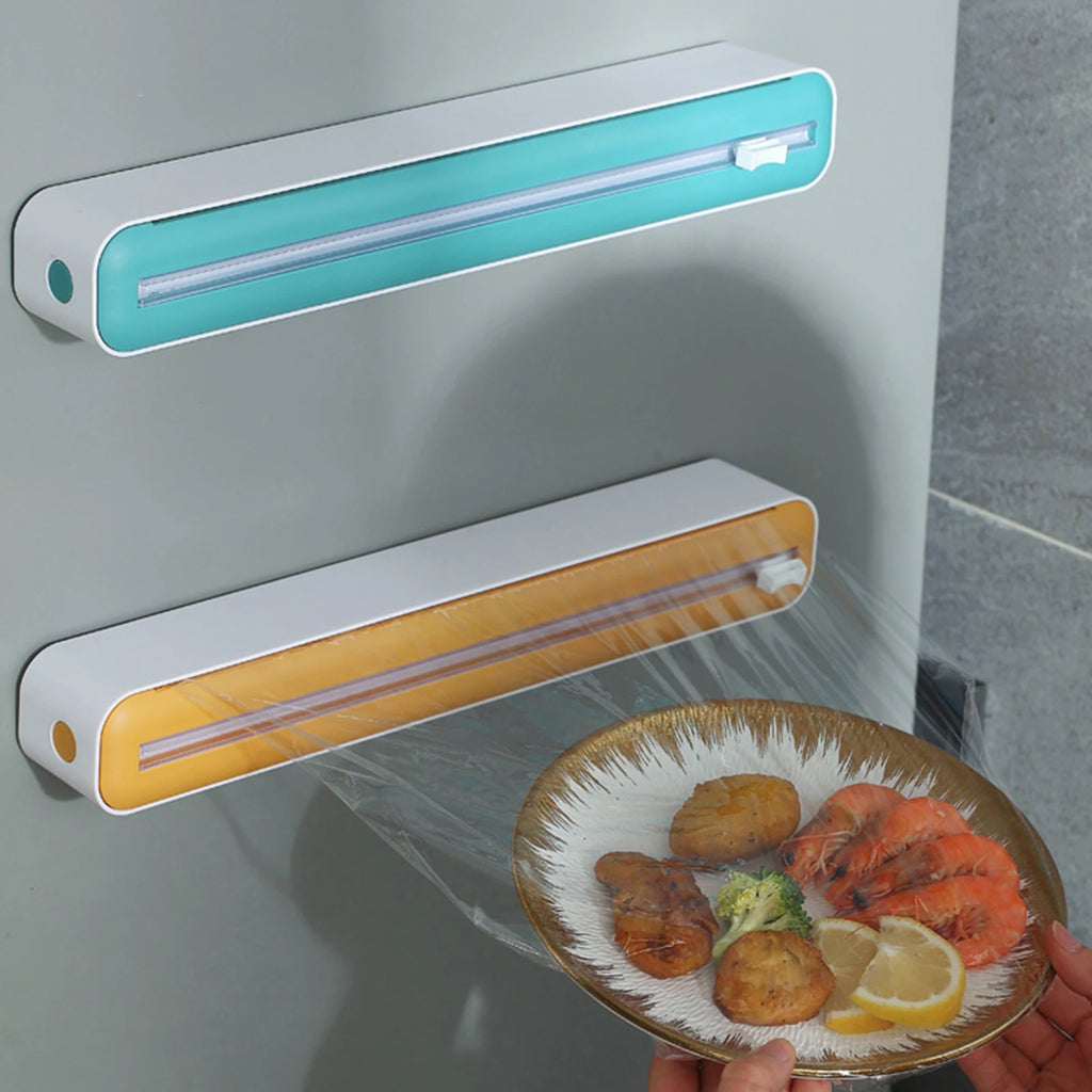 Plastic Wrap Dispenser – Cling Film Cutter with Slide Lock