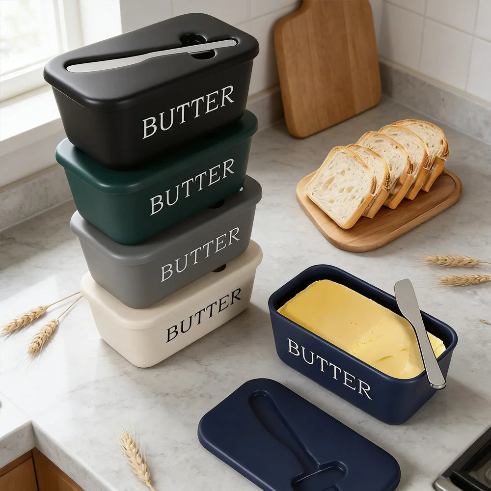 Kitchen Butter Cheese Fridge Storage Box with Tools Large Capacity Organizer for Home Use