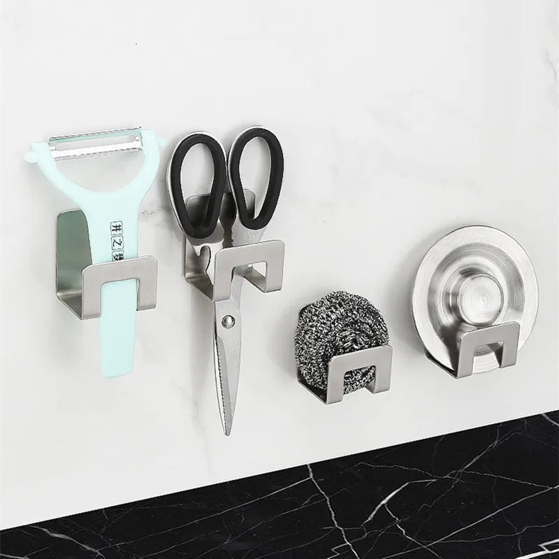 Stainless Steel Sink Sponge Holder – Self-Adhesive Wall Mount