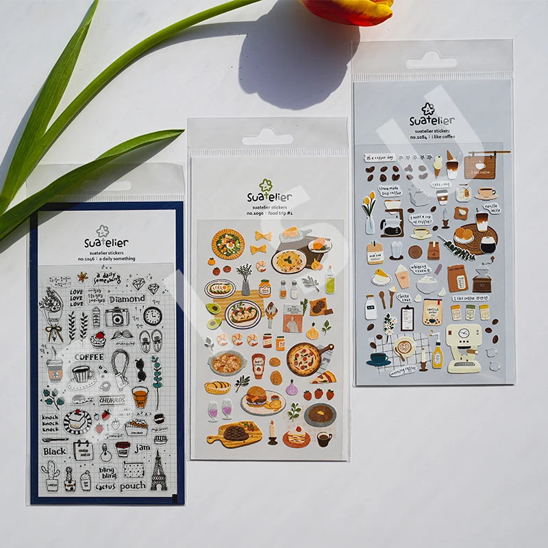 Food-Themed Scrapbook Stickers – Korean Craft Stickers