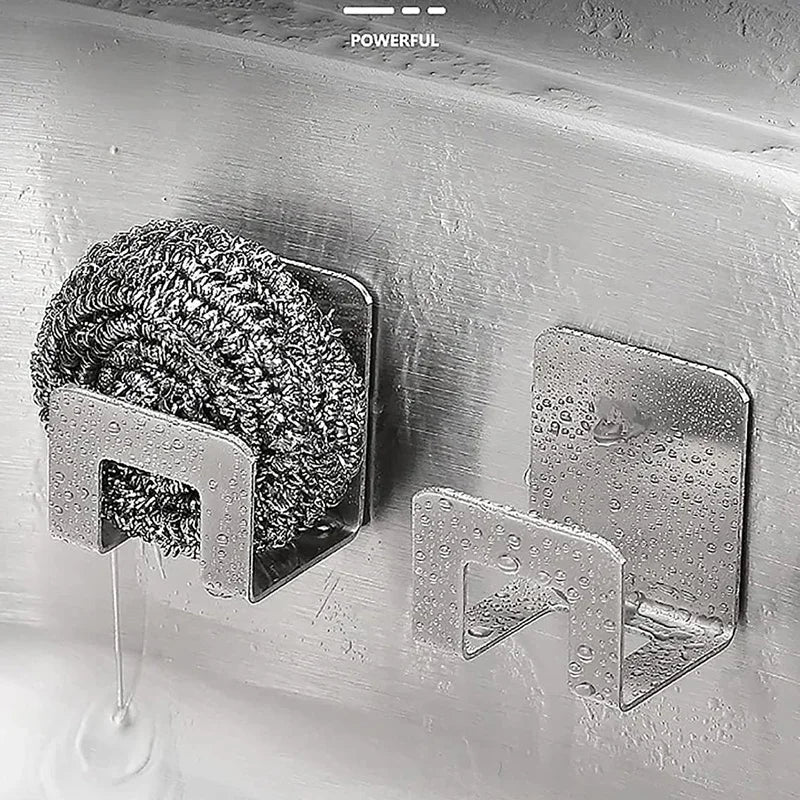 Stainless Steel Sink Sponge Holder – Self-Adhesive Wall Mount