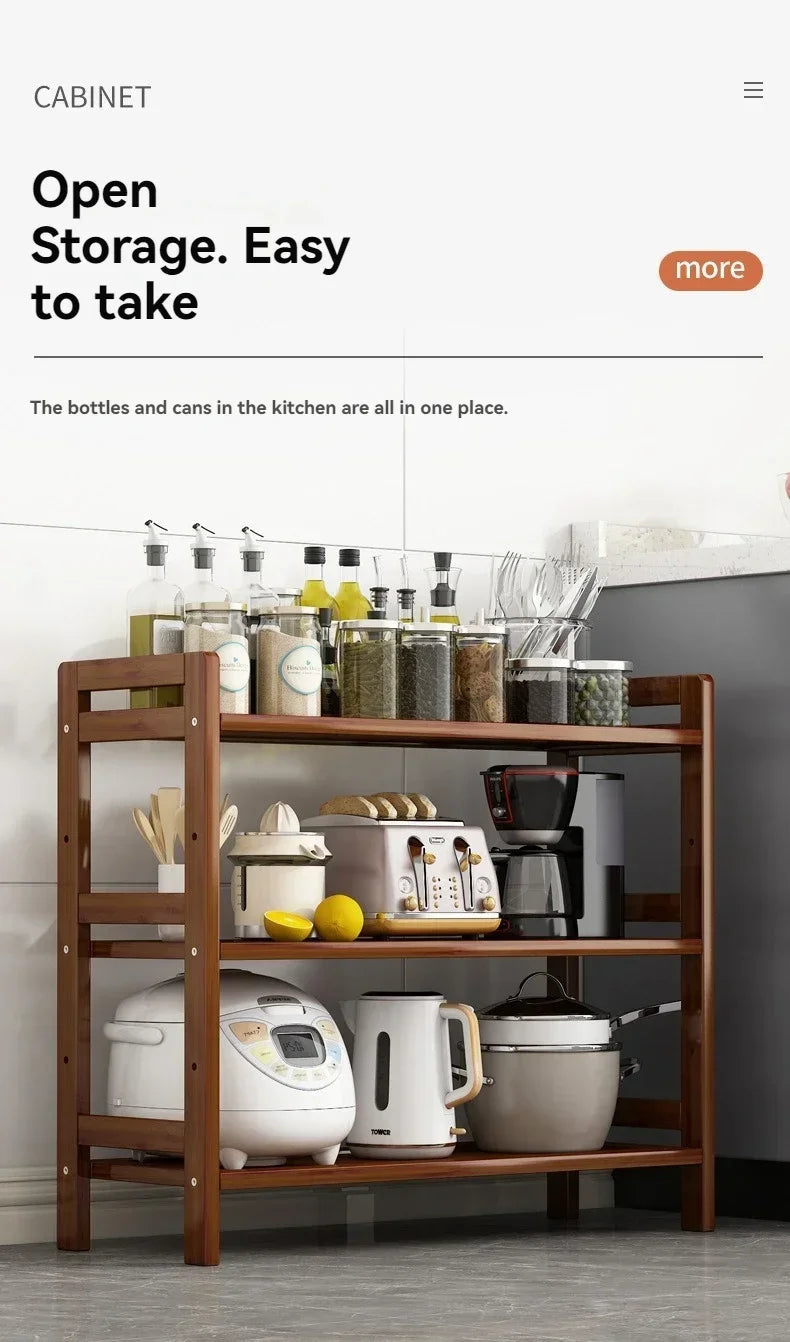 Kitchen Shelf, Floor Standing Multi-layer Product Collection, Household Pot Seasoning Shelf, Fruit And Vegetable Bowl And Dish