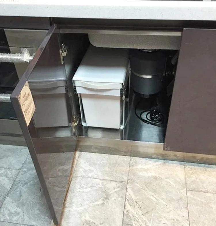 Kitchen Sink Trash Can Large Kitchen Cabinet Recycle Bin Food Waste Litter Bins Dustbin Recycling Trash Sorting Home Appliance
