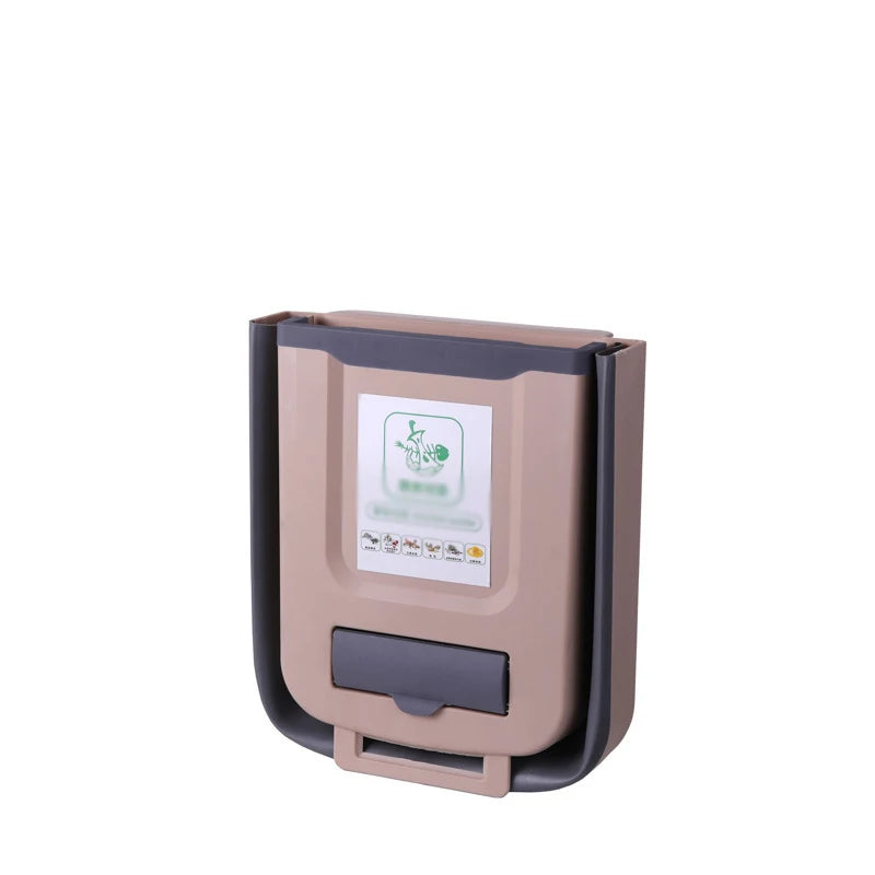 Kitchen Folding Trash Can Wall Mounted Trash Can Kitchen Cabinet Door Mounted Trash Can Folding Trash Can for Vehicles
