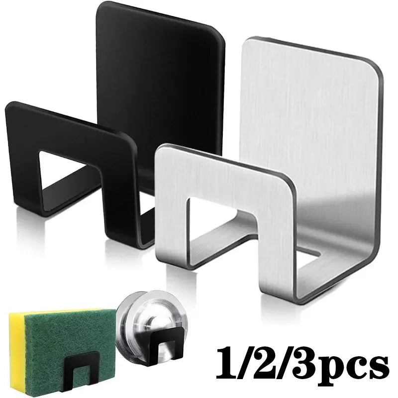 Stainless Steel Sink Sponge Holder – Self-Adhesive Wall Mount