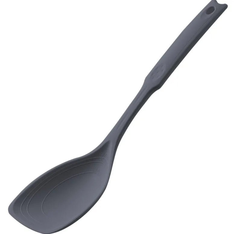 Kitchen Tool Silicone Spoon Multi purpose Grip Comfortable Anti slip Round Handle Large Cookware Tableware Spoon
