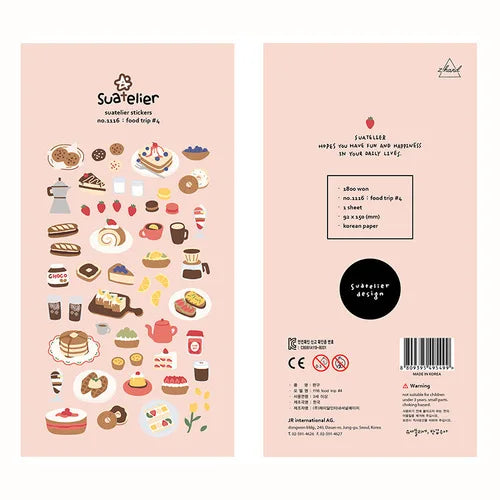 Food-Themed Scrapbook Stickers – Korean Craft Stickers