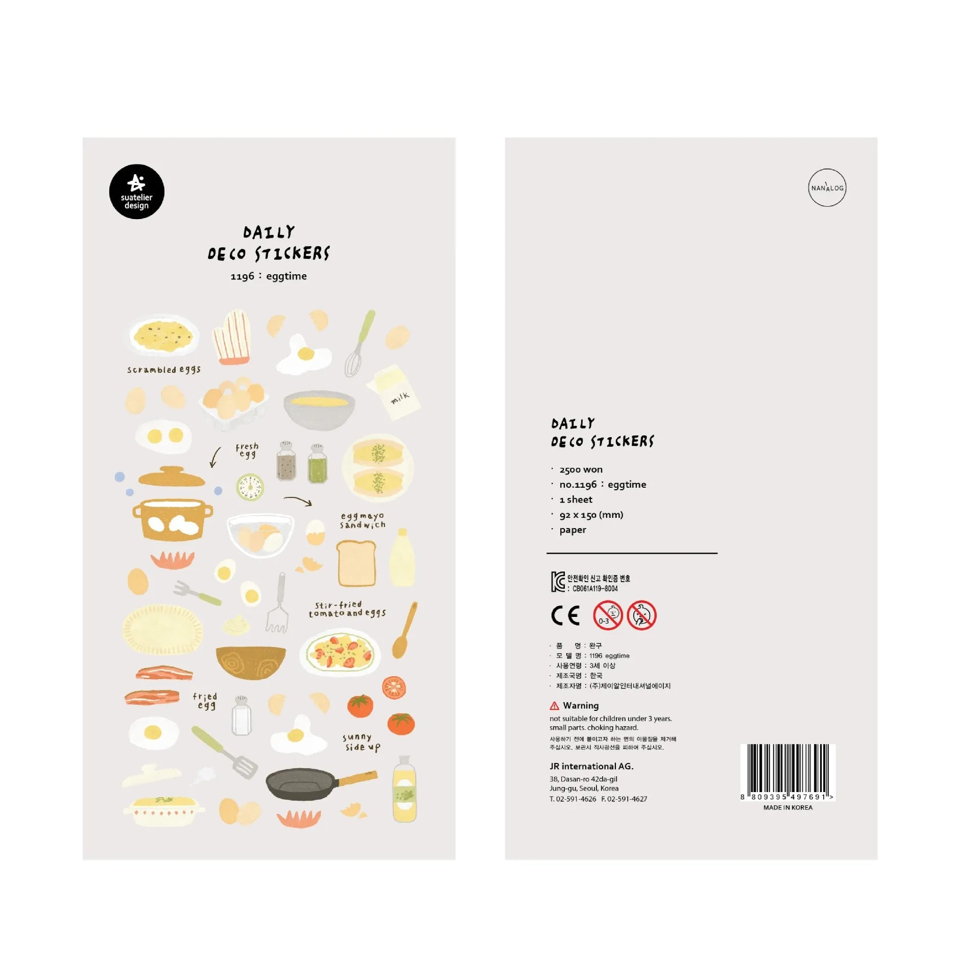 Food-Themed Scrapbook Stickers – Korean Craft Stickers