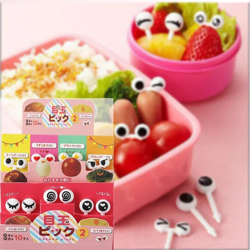 Cartoon Fruit Skewers – Mini Food Picks Set of 10