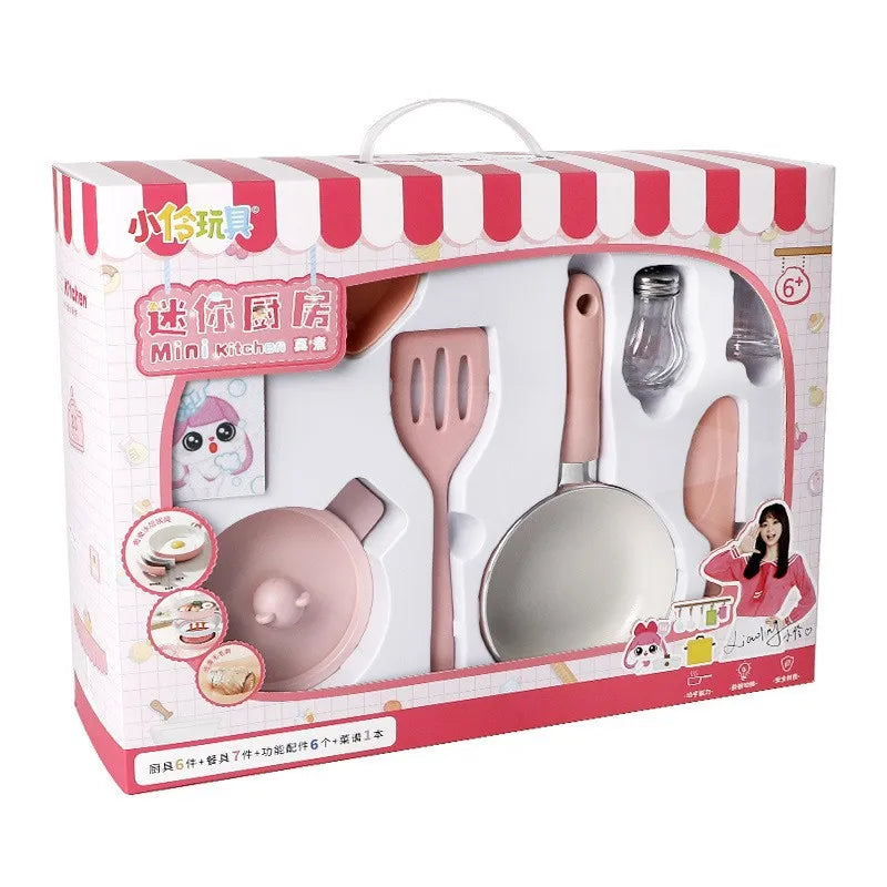 Kitchen Cooking Set with Realistic Cooking Plates for Pretend Play - Deluxe Gift Set