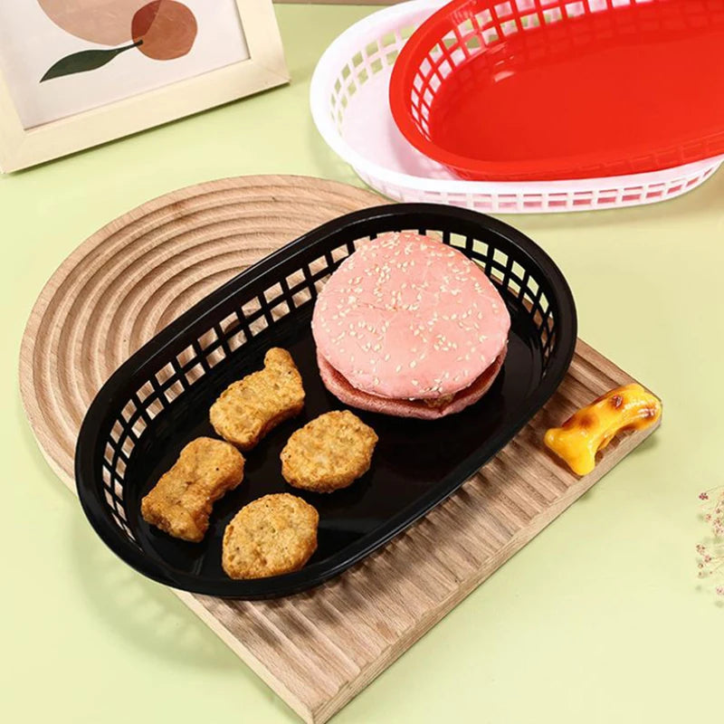 Reusable Plastic BBQ Serving Basket – Multi-Use Food Tray