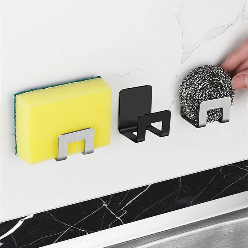 Stainless Steel Sink Sponge Holder – Self-Adhesive Wall Mount
