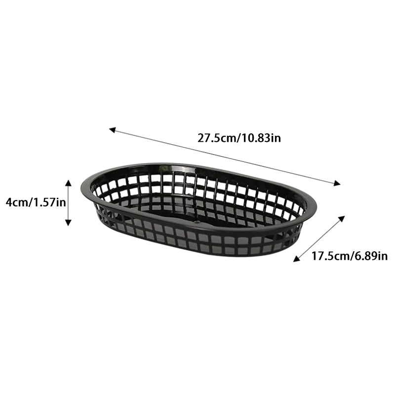 Reusable Plastic BBQ Serving Basket – Multi-Use Food Tray