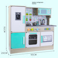 Kitchen Toys Full Set Baby Children Cooking Simulation Refrigerator Kitchenware Set Wooden Wooden