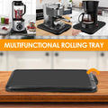 Kitchen Appliance Sliding Tray with Smooth Wheels 16.14×11.81×0.8in Sturdy Non-slip Under Cabinet Appliance Rolling Tray